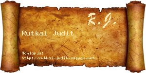 Rutkai Judit névjegykártya